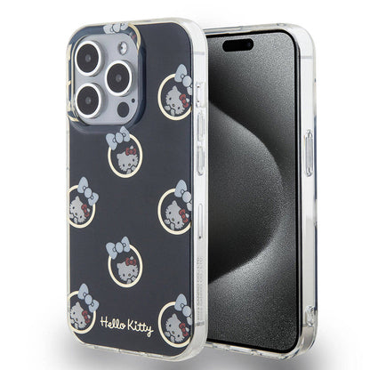 iPhone 15 Pro Kılıf Hello Kitty Orijinal Lisanslı Elektroplating Kaplama Kabarcık Baskılı Kılıf