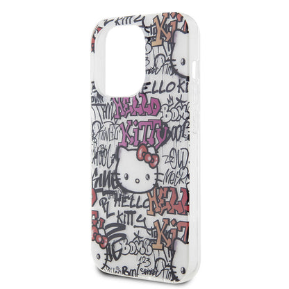 iPhone 15 Pro Kılıf Hello Kitty Orijinal Lisanslı İkonik Logolu Etiket Graffiti Kılıf