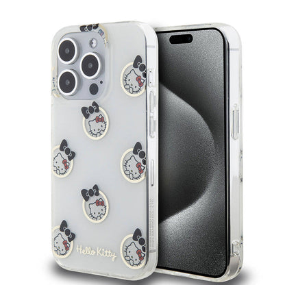 iPhone 15 Pro Kılıf Hello Kitty orijinal Lisanslı Elektroplating Kaplama Kabarcık Baskılı Kılıf
