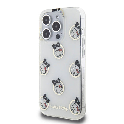 iPhone 15 Pro Kılıf Hello Kitty orijinal Lisanslı Elektroplating Kaplama Kabarcık Baskılı Kılıf
