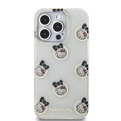iPhone 15 Pro Kılıf Hello Kitty orijinal Lisanslı Elektroplating Kaplama Kabarcık Baskılı Kılıf