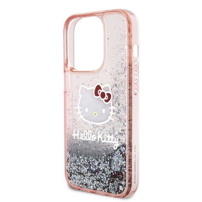 iPhone 15 Pro Kılıf Hello Kitty orijinal Lisanslı İkonik Sıvılı Glitter Kılıf