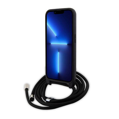 iPhone 15 Pro Kılıf Karl Lagerfeld Askı İpli K&C Metal Logo Orijinal Lisanslı Kılıf