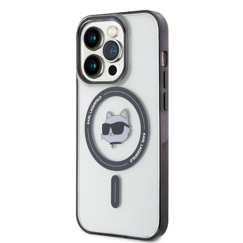 iPhone 15 Pro Kılıf Karl Lagerfeld M-safe Şarj Özellikli IML Choupette orijinal Lisanslı Kılıf