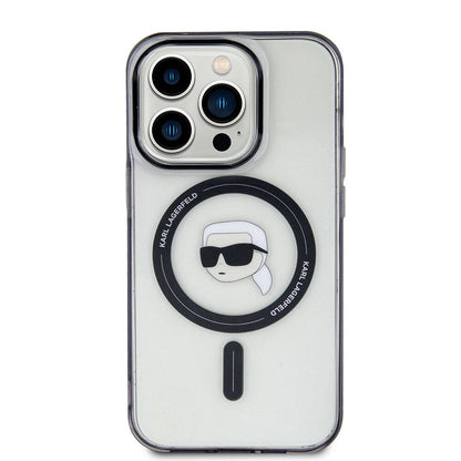 iPhone 15 Pro Kılıf Karl Lagerfeld M-safe Şarj Özellikli IML Karl orijinal Lisanslı Kılıf