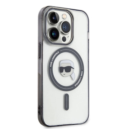 iPhone 15 Pro Kılıf Karl Lagerfeld M-safe Şarj Özellikli IML Karl orijinal Lisanslı Kılıf