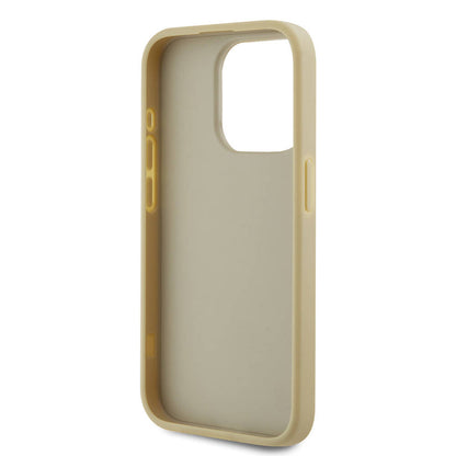 iPhone 15 Pro Kılıf Karl Lagerfeld orijinal Lisanslı 3D KL Yazılı Tüylü Arka Yüzey Saffiano Rhinestones Kılıf