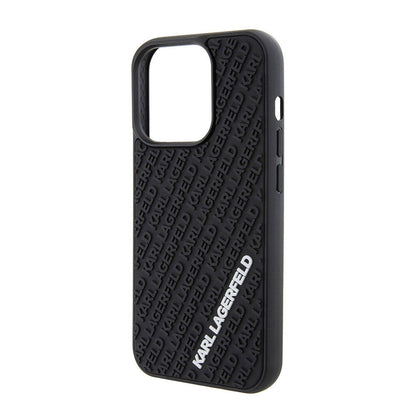 iPhone 15 Pro Kılıf Karl Lagerfeld Silikon 3D Multi Logo orijinal Lisanslı Kılıf