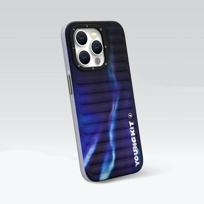 iPhone 15 Pro Kılıf Kuzey Işıkları Desenli Youngkit Aurora Serisi Kılıf