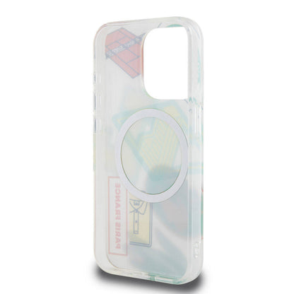 iPhone 15 Pro Kılıf Lacoste Orijinal Lisanslı M-safe Şarj Özellikli Çift Katmanlı Yamalar Desenli Kılıf