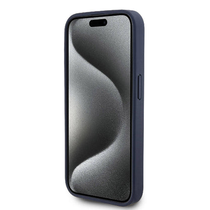 iPhone 15 Pro Kılıf Lacoste orijinal Lisanslı M-safe Şarj Özellikli PU Deri Görünümlü Karışık Monogram Desenli Kılıf