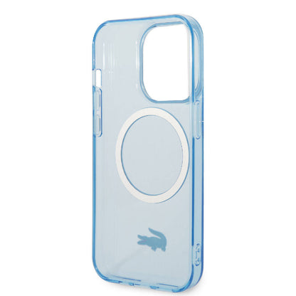 iPhone 15 Pro Kılıf Lacoste orijinal Lisanslı M-safe Şarj Özellikli Transparan Timsah Logo Baskılı Kılıf