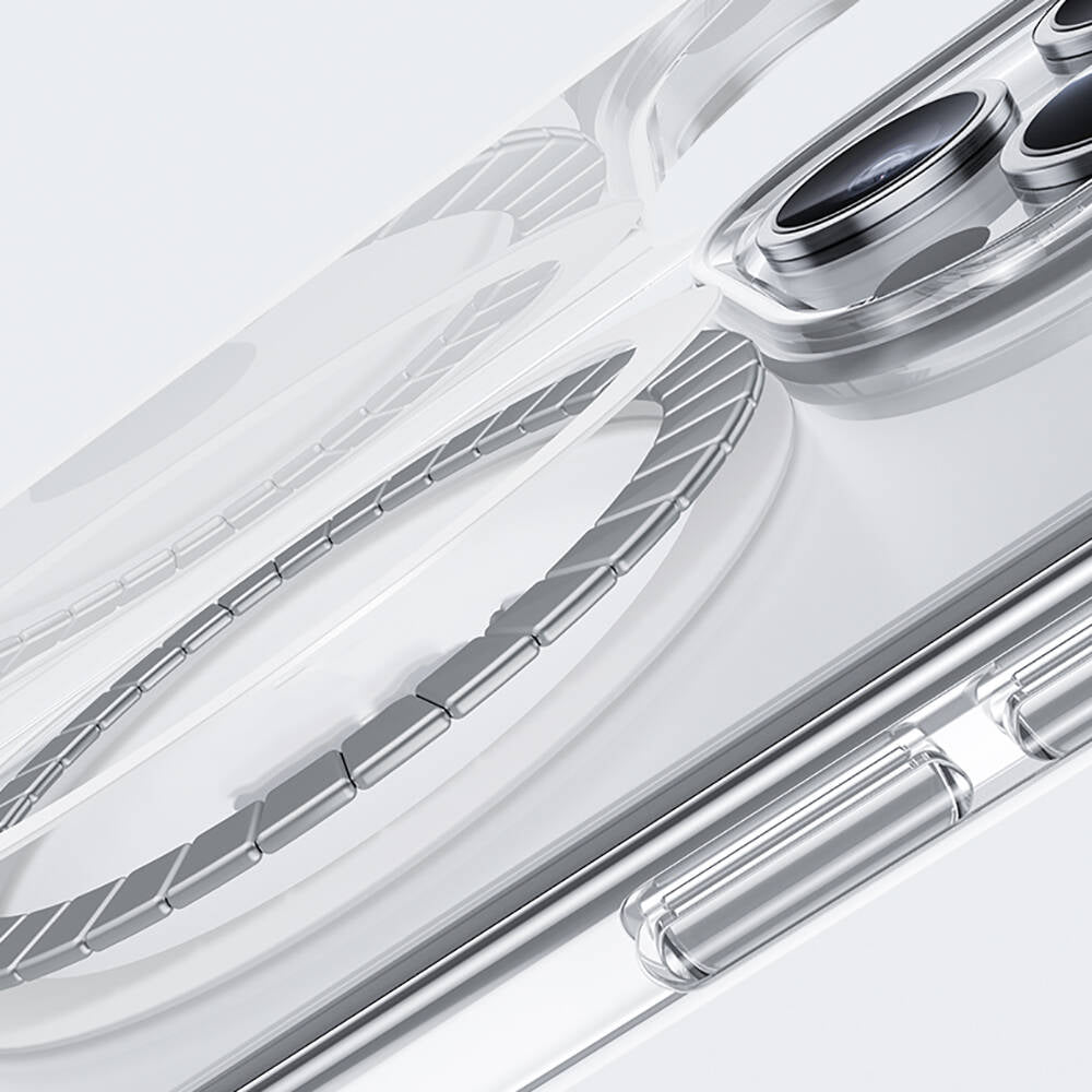 iPhone 15 Pro Kılıf M-safe Şarj Özellikli Airbagli Şeffaf Benks LucentPro Serisi Kılıf