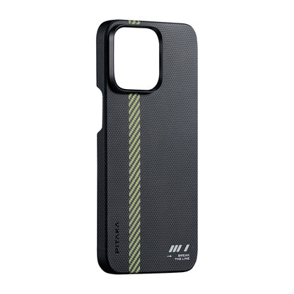 iPhone 15 Pro Kılıf M-safe Şarj Özellikli Aramid Fiber Pitaka Tactile Woven Break The Line Kılıf