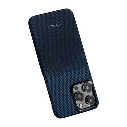 iPhone 15 Pro Kılıf M-safe Şarj Özellikli Aramid Fiber Pitaka Tactile Woven Starpeak Serisi Over The Horizon Kılıf