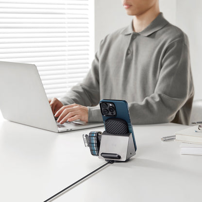 iPhone 15 Pro Kılıf M-safe Şarj Özellikli Aramid Fiber Pitaka Tactile Woven Sunset-Moonrise Serisi Moonrise Kılıf