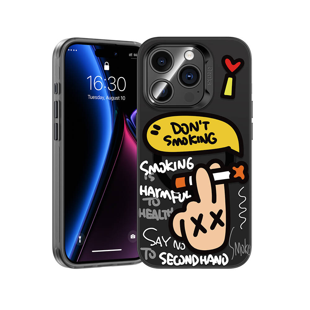 iPhone 15 Pro Kılıf M-safe Şarj Özellikli Benks No Smoking Kılıf
