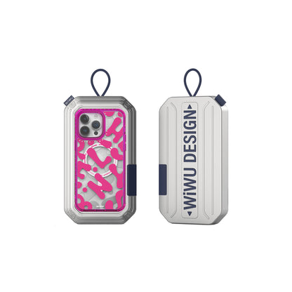 iPhone 15 Pro Kılıf M-safe Şarj Özellikli Boya Desenli Wiwu Fluorescent G Serisi Kılıf