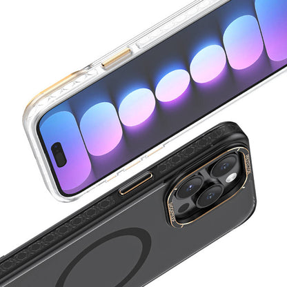 iPhone 15 Pro Kılıf M-safe Şarj Özellikli Cam Arka Yüzey Recci Michelin Serisi Kılıf