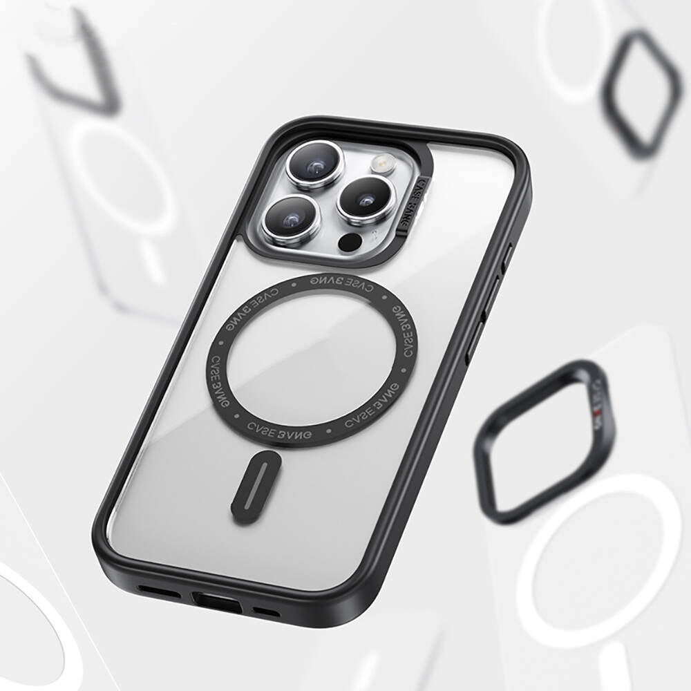 iPhone 15 Pro Kılıf M-safe Şarj Özellikli Casebang Body Frame Kılıf