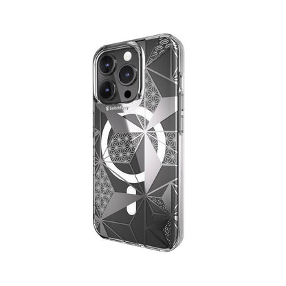 iPhone 15 Pro Kılıf M-safe Şarj Özellikli Çift IMD Baskılı Lisanslı Switcheasy Artist-M Asanoha Kılıf