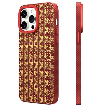 iPhone 15 Pro Kılıf M-safe Şarj Özellikli Kevlar 1500D Youngkit Auspicious Loong Serisi Kılıf