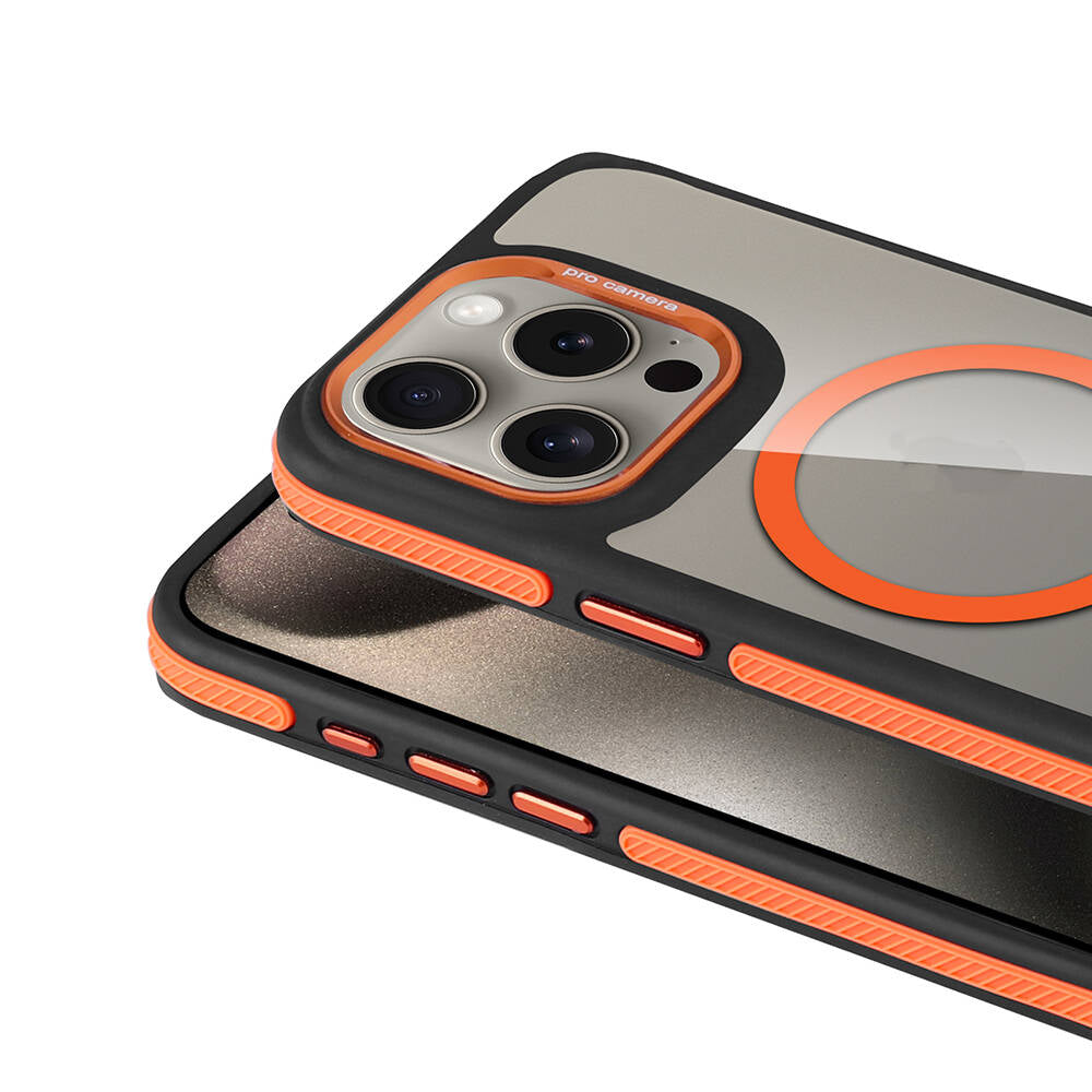 iPhone 15 Pro Kılıf M-safe Şarj Özellikli Mat Görünümlü Zore Solo Kılıf