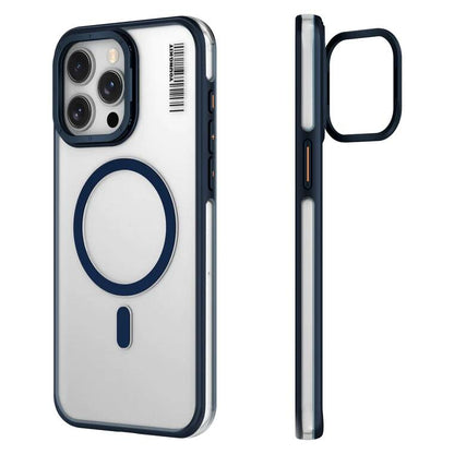 iPhone 15 Pro Kılıf M-safe Şarj Özellikli Sararma Önleyici Youngkit Crystal Grid Kılıf