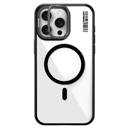 iPhone 15 Pro Kılıf M-safe Şarj Özellikli Sararma Önleyici Youngkit Crystal Grid Kılıf