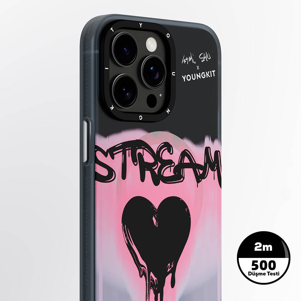 iPhone 15 Pro Kılıf M-safe Şarj Özellikli Shu Tasarımlı Youngkit Dreamland Serisi Kılıf