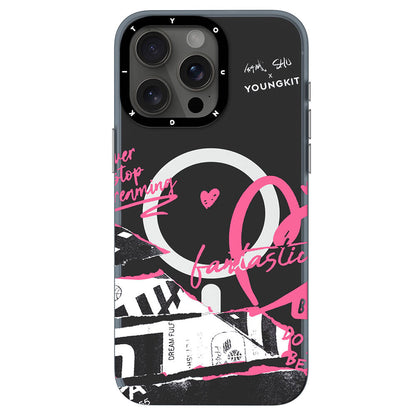 iPhone 15 Pro Kılıf M-safe Şarj Özellikli Shu Tasarımlı Youngkit Dreamland Serisi Kılıf