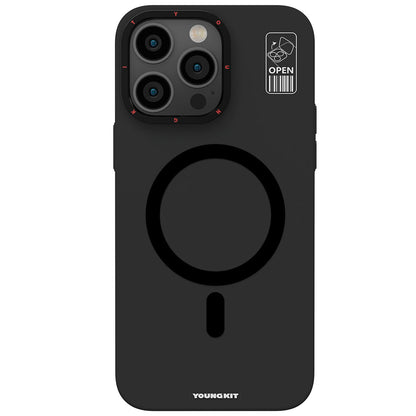 iPhone 15 Pro Kılıf M-safe Şarj Özellikli Standlı YoungKit Hermit Bracket Serisi Kılıf