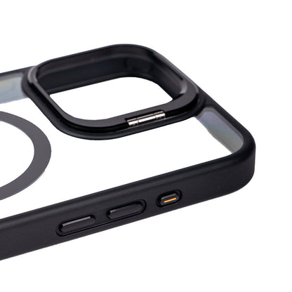 iPhone 15 Pro Kılıf M-safe Şarj Özellikli Standlı Zore M-safe Klon Lensli Kılıf