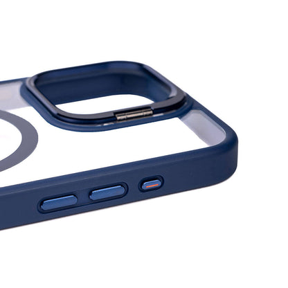 iPhone 15 Pro Kılıf M-safe Şarj Özellikli Standlı Zore M-safe Klon Lensli Kılıf