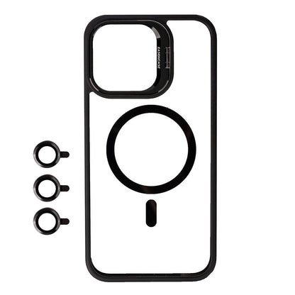 iPhone 15 Pro Kılıf M-safe Şarj Özellikli Standlı Zore M-safe Klon Lensli Kılıf