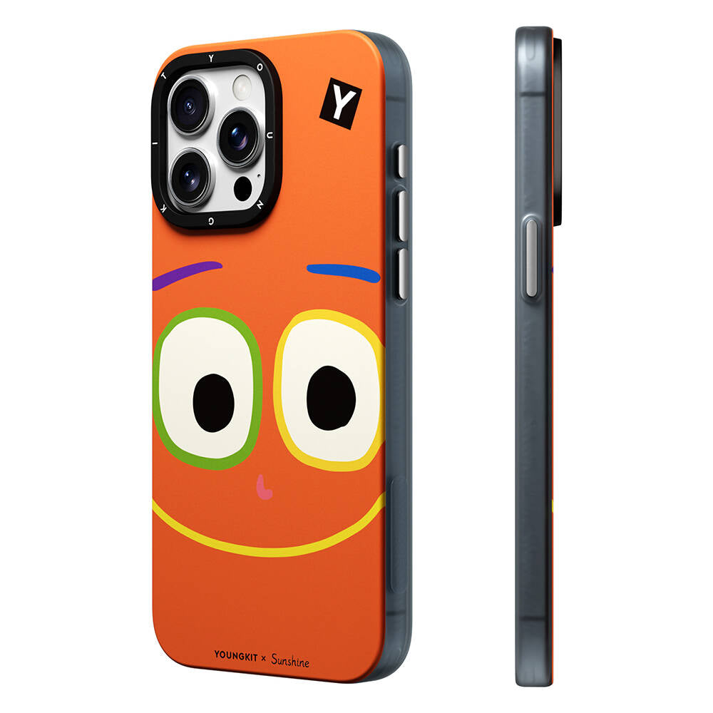 iPhone 15 Pro Kılıf M-safe Şarj Özellikli Sunshine Tasarımlı Youngkit Daily Happy Serisi Kılıf