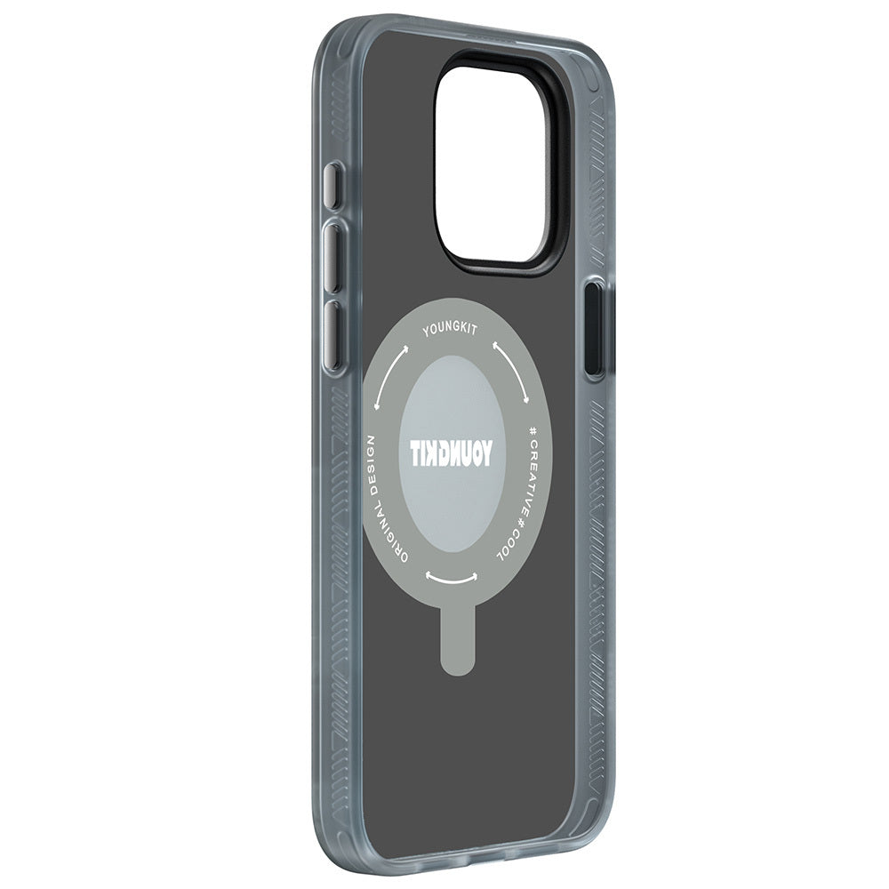 iPhone 15 Pro Kılıf M-safe Şarj Özellikli Youngkit 360° Standlı Technology Serisi Kılıf