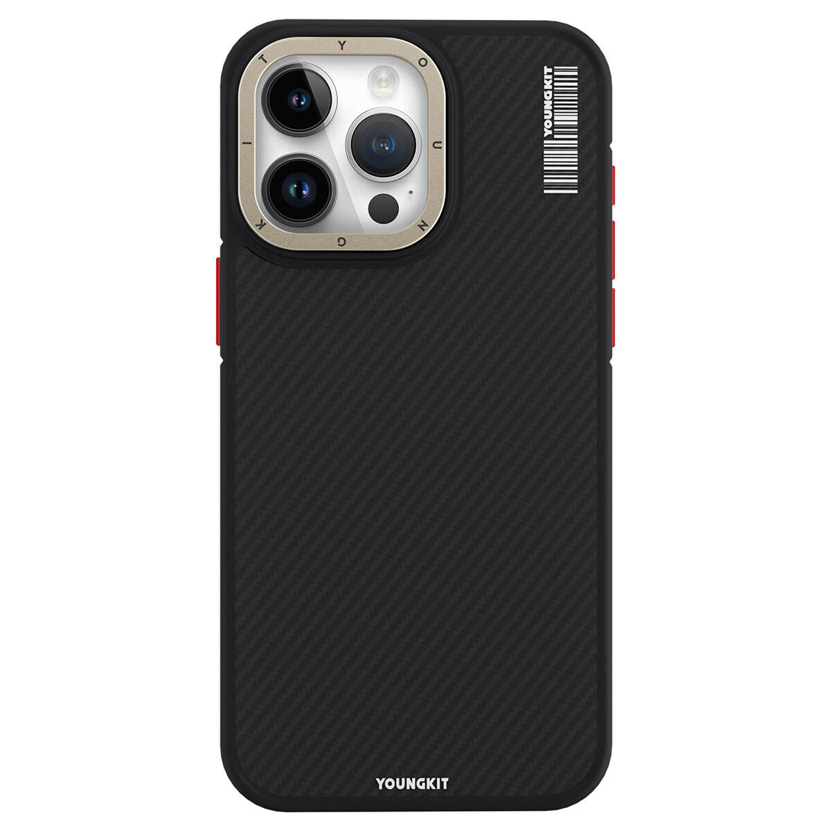 iPhone 15 Pro Kılıf M-safe Şarj Özellikli YoungKit 600D Kevlar Kılıf