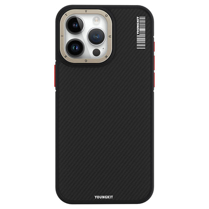 iPhone 15 Pro Kılıf M-safe Şarj Özellikli YoungKit 600D Kevlar Kılıf