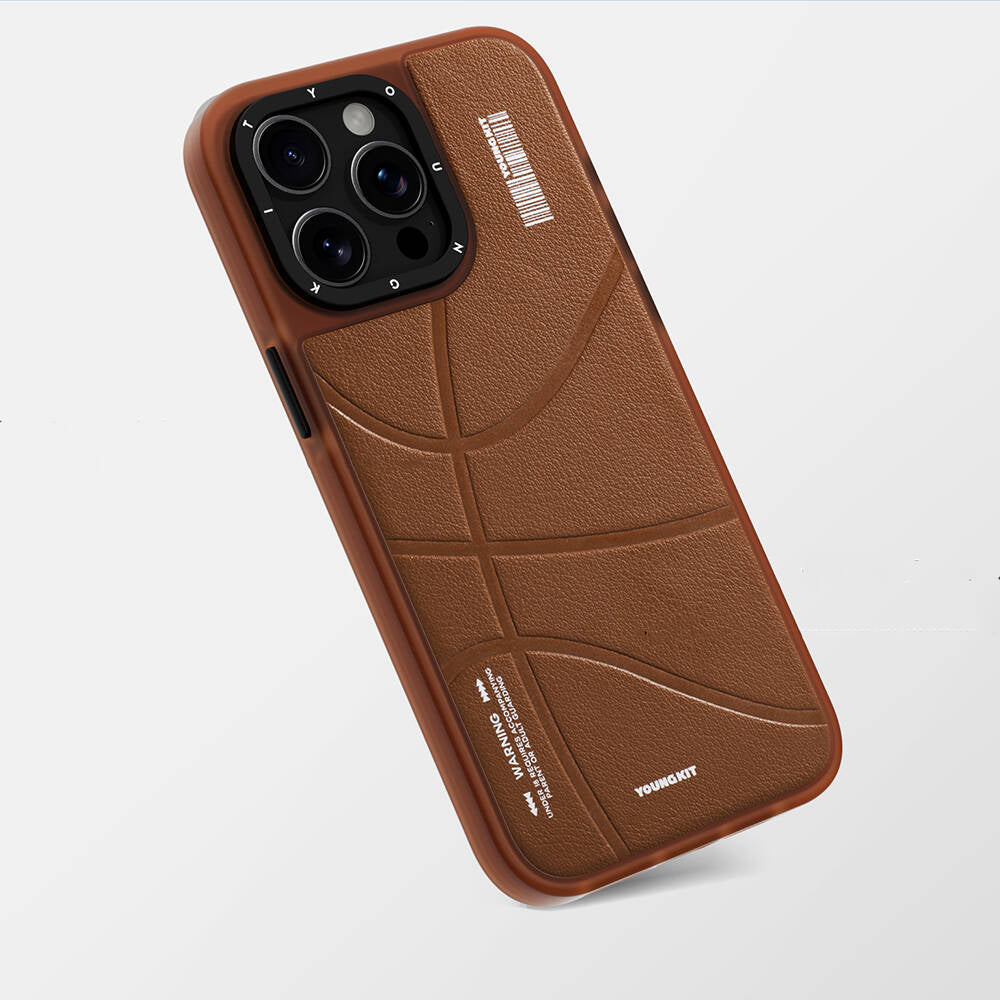 iPhone 15 Pro Kılıf M-safe Şarj Özellikli Youngkit Backboard Serisi Leather Kılıf