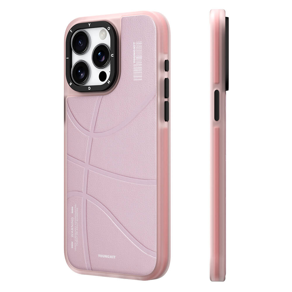 iPhone 15 Pro Kılıf M-safe Şarj Özellikli Youngkit Backboard Serisi Leather Kılıf
