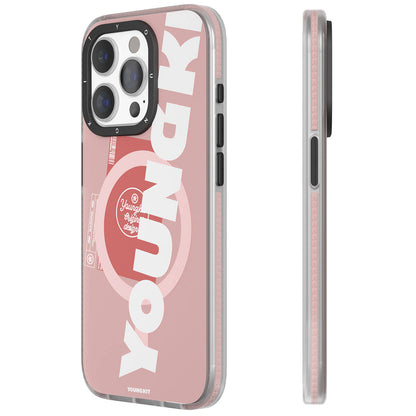 iPhone 15 Pro Kılıf M-safe Şarj Özellikli Youngkit Binfen Serisi Yazı Temalı Kılıf