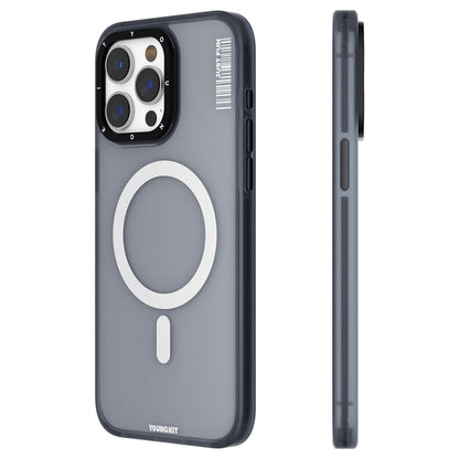 iPhone 15 Pro Kılıf M-safe Şarj Özellikli Youngkit Colored Sand Serisi Kılıf