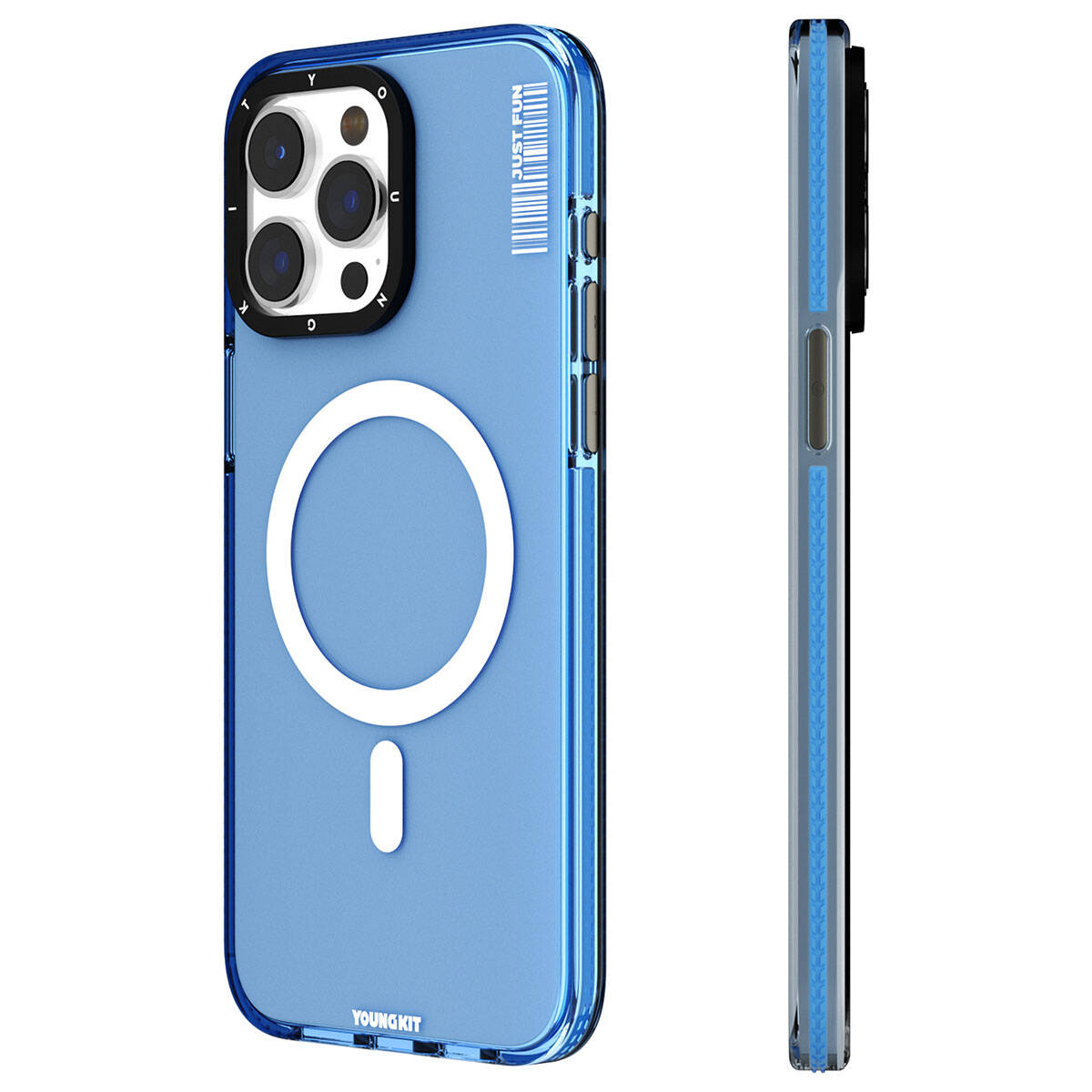 iPhone 15 Pro Kılıf M-safe Şarj Özellikli YoungKit Crystal Color Serisi Kılıf