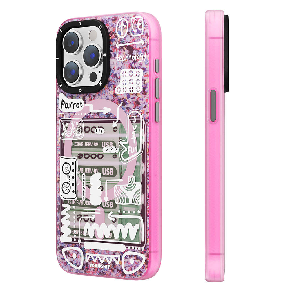 iPhone 15 Pro Kılıf M-safe Şarj Özellikli Youngkit Dark Matter Serisi Kılıf