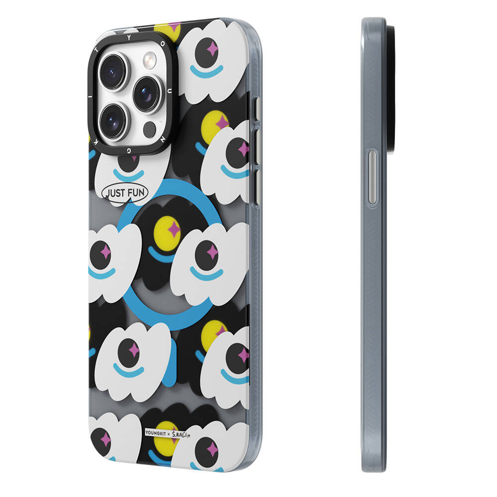 iPhone 15 Pro Kılıf M-safe Şarj Özellikli Youngkit Happy View Serisi Kılıf