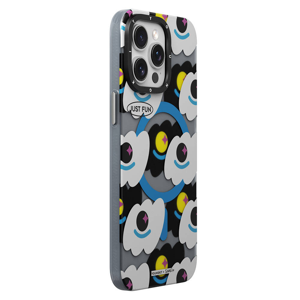 iPhone 15 Pro Kılıf M-safe Şarj Özellikli Youngkit Happy View Serisi Kılıf