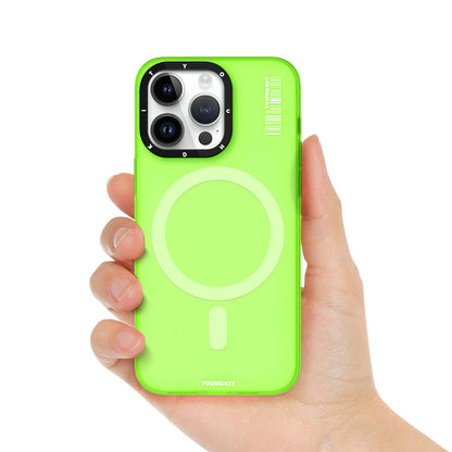 iPhone 15 Pro Kılıf M-safe Şarj Özellikli Youngkit Hidden Sand Serisi Kılıf