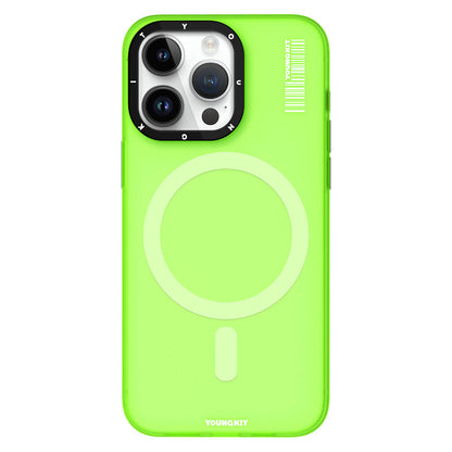 iPhone 15 Pro Kılıf M-safe Şarj Özellikli Youngkit Hidden Sand Serisi Kılıf
