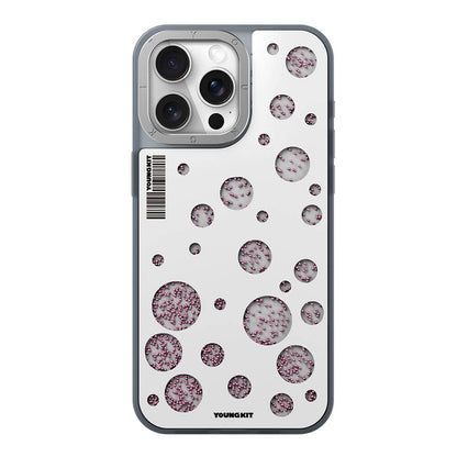 iPhone 15 Pro Kılıf M-safe Şarj Özellikli Youngkit Quicksand Beads Serisi Kılıf